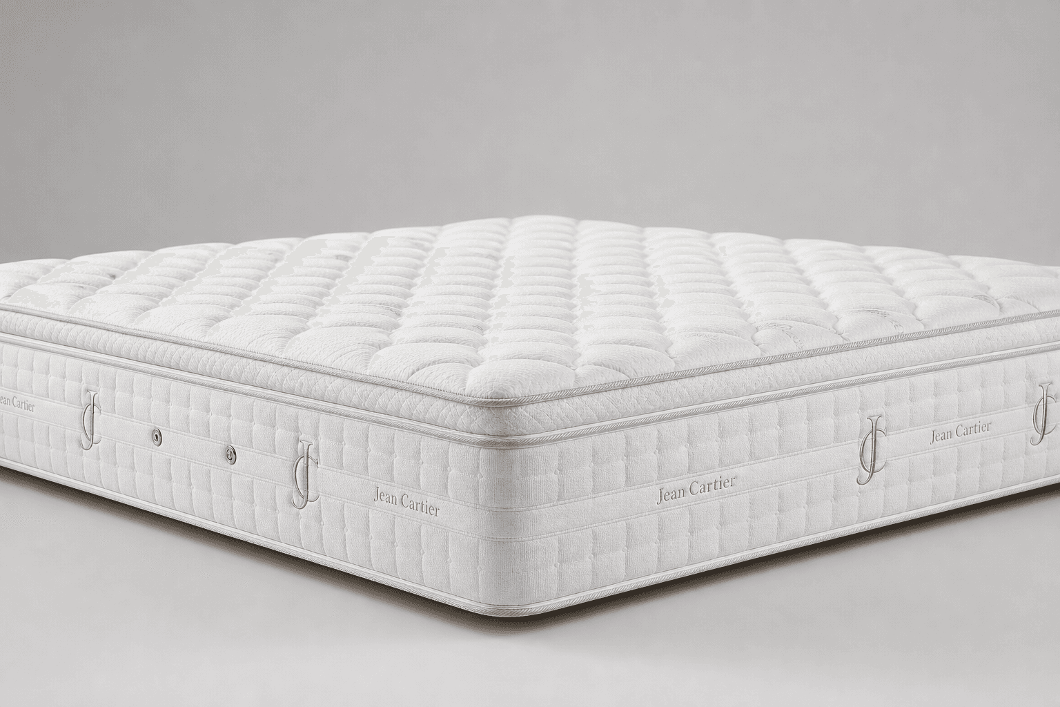 Colchón resorte pocket Jean Cartier con monograma JC bordado